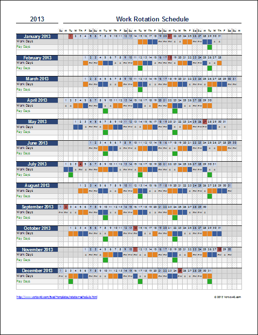 Free Rotation Schedule Template Free Rotation Schedule Template