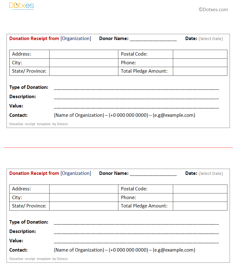 donation receipt template donation receipt template