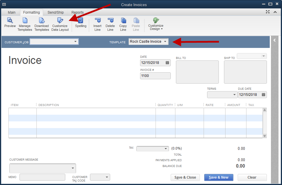 Access Invoice Template Free | invoice example