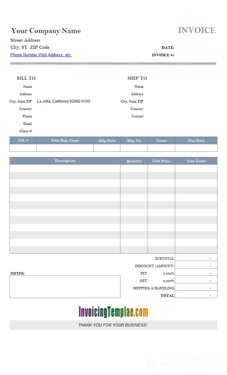 Microsoft Access Invoice Template