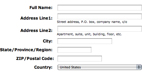 International Address Fields in Web Forms :: UXmatters