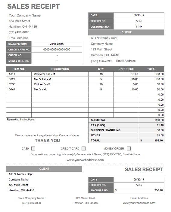 Free Invoice Template for Excel