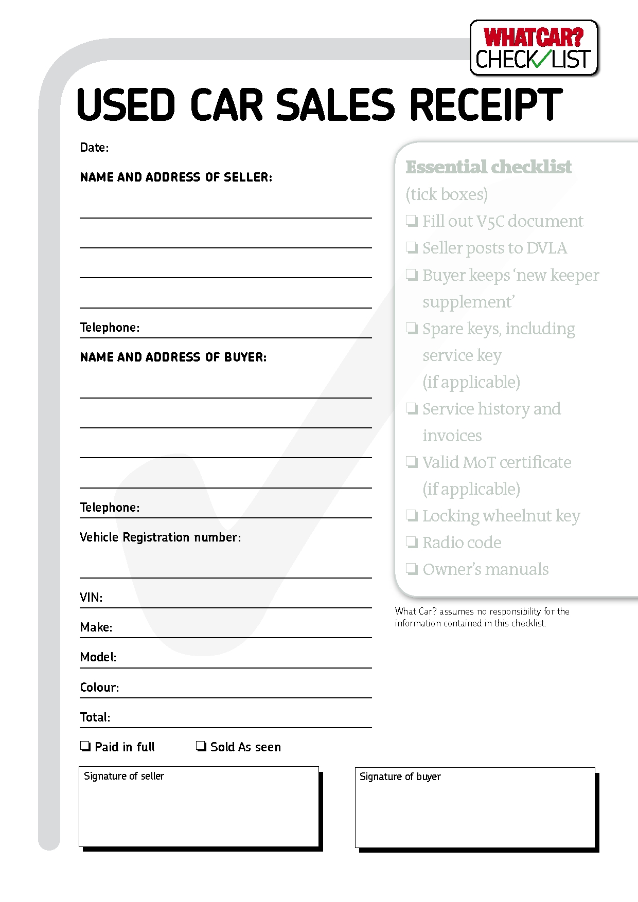 Used Car Invoice Template * Invoice Template Ideas