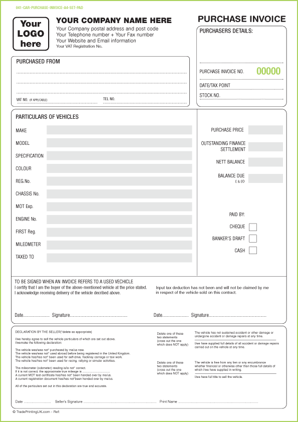 Car Sale Receipt Template 11+ Free Word, Excel, PDF Format 