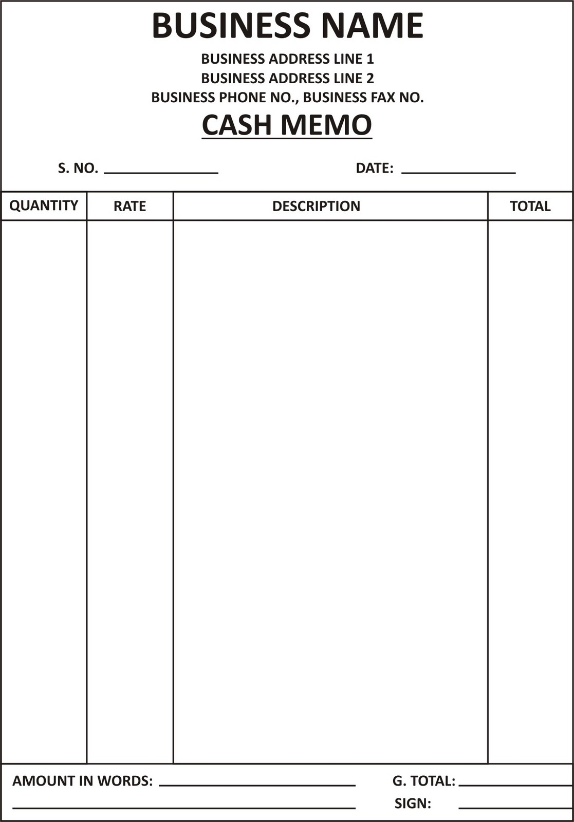 Cash Invoice Format * Invoice Template Ideas Cash Invoice Format * Invoice Template Ideas