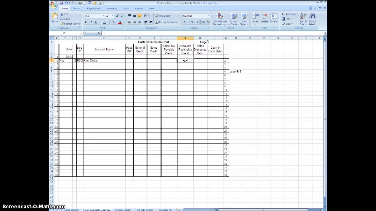 Accounting Exercise: Cash Payments Journal Accounting Exercise: Cash Payments Journal