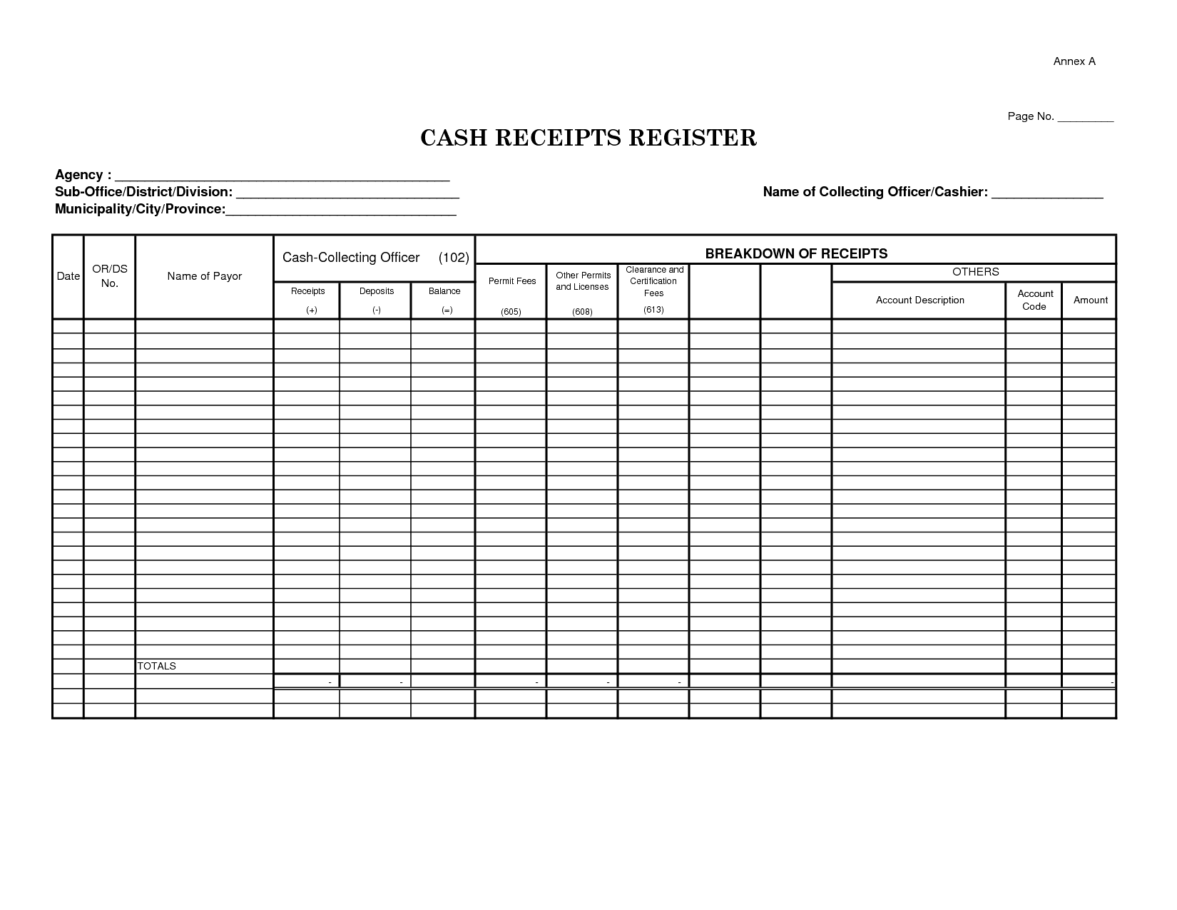 Cash Receipts Journal Form | General ledger, Free cash and Word doc Cash Receipts Journal Form | General ledger, Free cash and Word doc