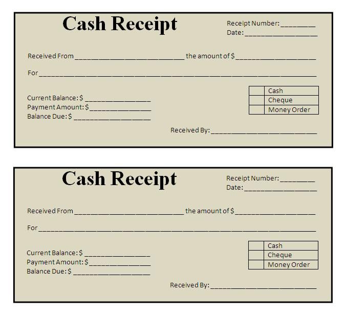 Money Receipt Template 23+ Free Word, Excel, PDF Format | Free 