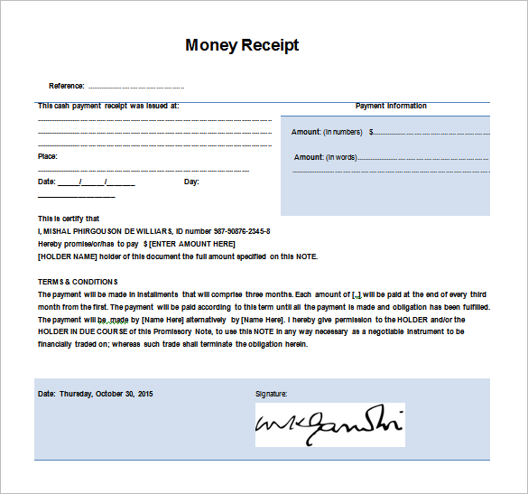 6 Free Cash Receipt Templates Excel PDF Formats