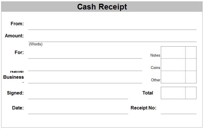 Free Printable Receipt Templates | Free Printable Cash Receipts 