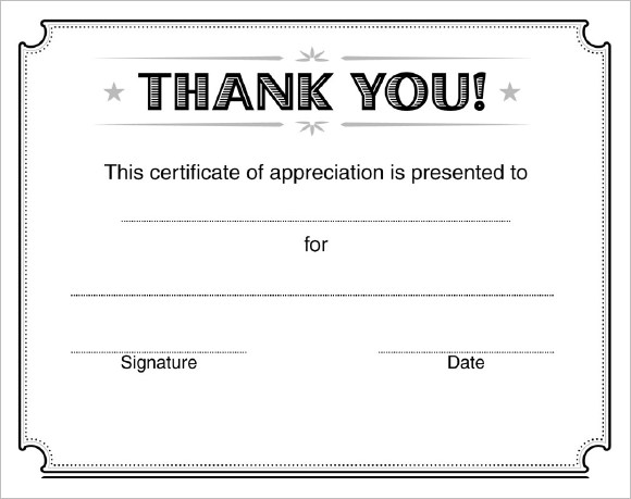 free printable certificates Certificate of Appreciation 
