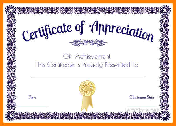 10+ certificate of appreciation template word doc | joblettered