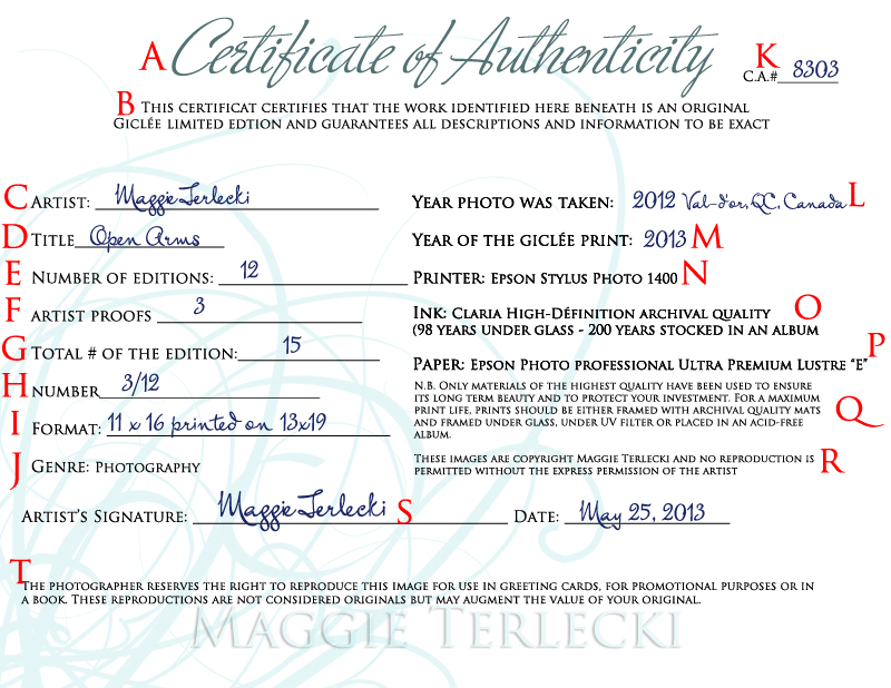 Certificate of Authenticity – how to create your own
