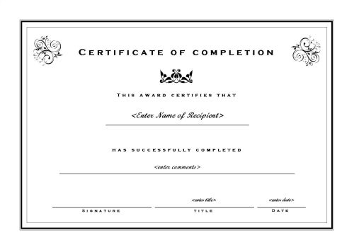 7 Free Certificate of Completion Templated Excel PDF Formats 7 Free Certificate of Completion Templated Excel PDF Formats