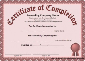 editable training completion certificate template editable training completion certificate template