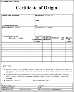 6+ Certificate of Origin Templates Word Excel PDF Templates
