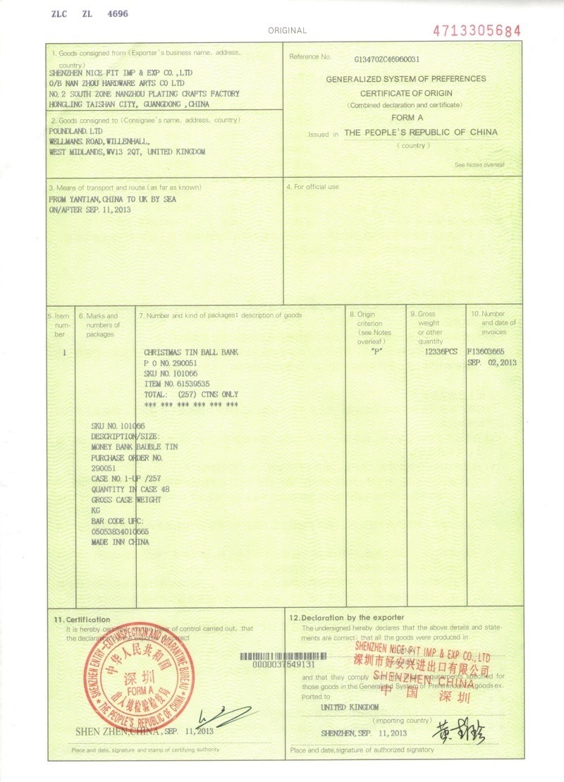 5 Certificate of Origin Templates Excel PDF Formats