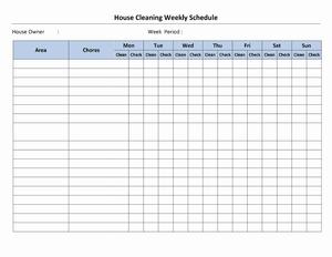 Office Cleaning Schedule Template 10+ Free Word, PDF Format 