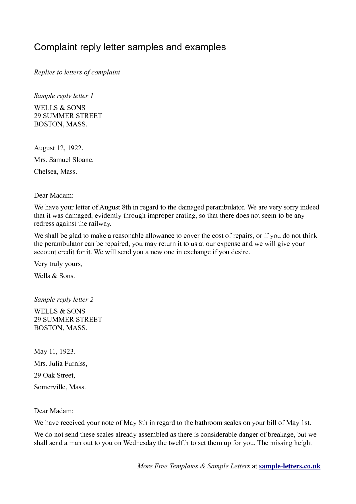 Best Ideas of Complaint Response Letter Template Free On Format 