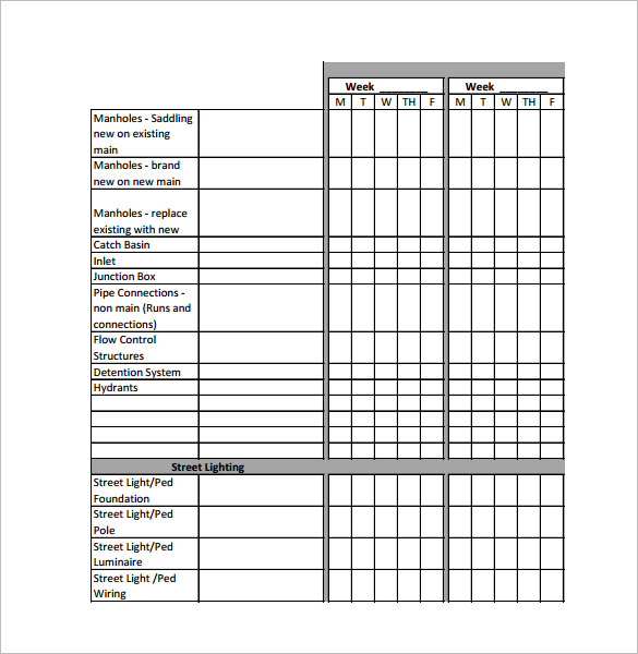 Construction Schedule Templates – 12+ Free Word, Excel, PDF Format 