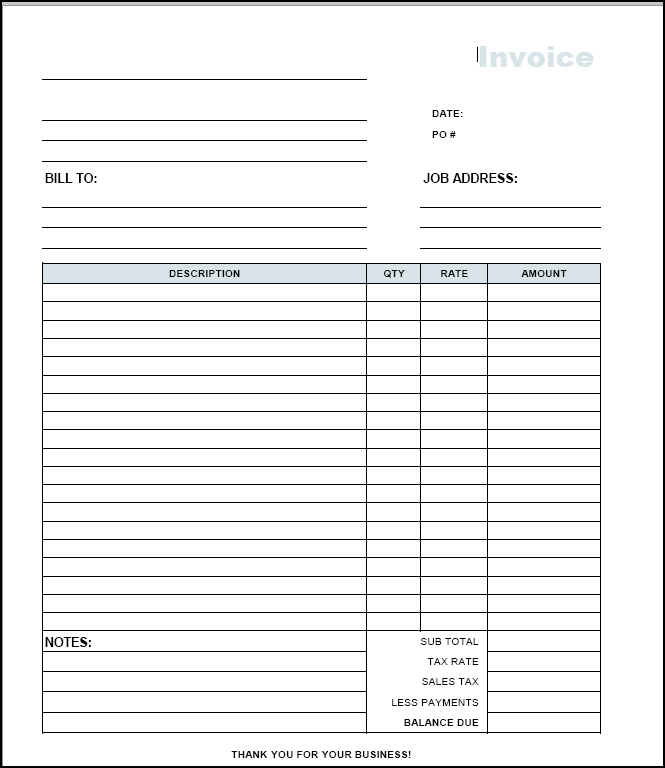 Sample Contractor Invoice Templates | invoice | Pinterest