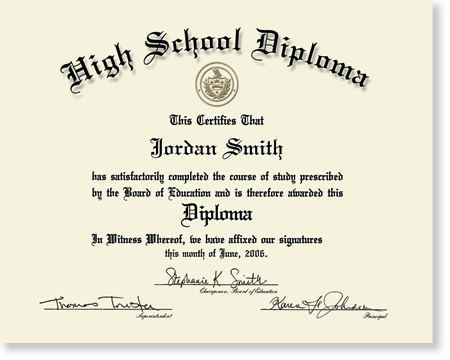 Donna Young's Printable High School Diplomathis will sure come 