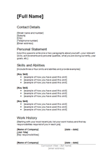 CV and cover letter templates