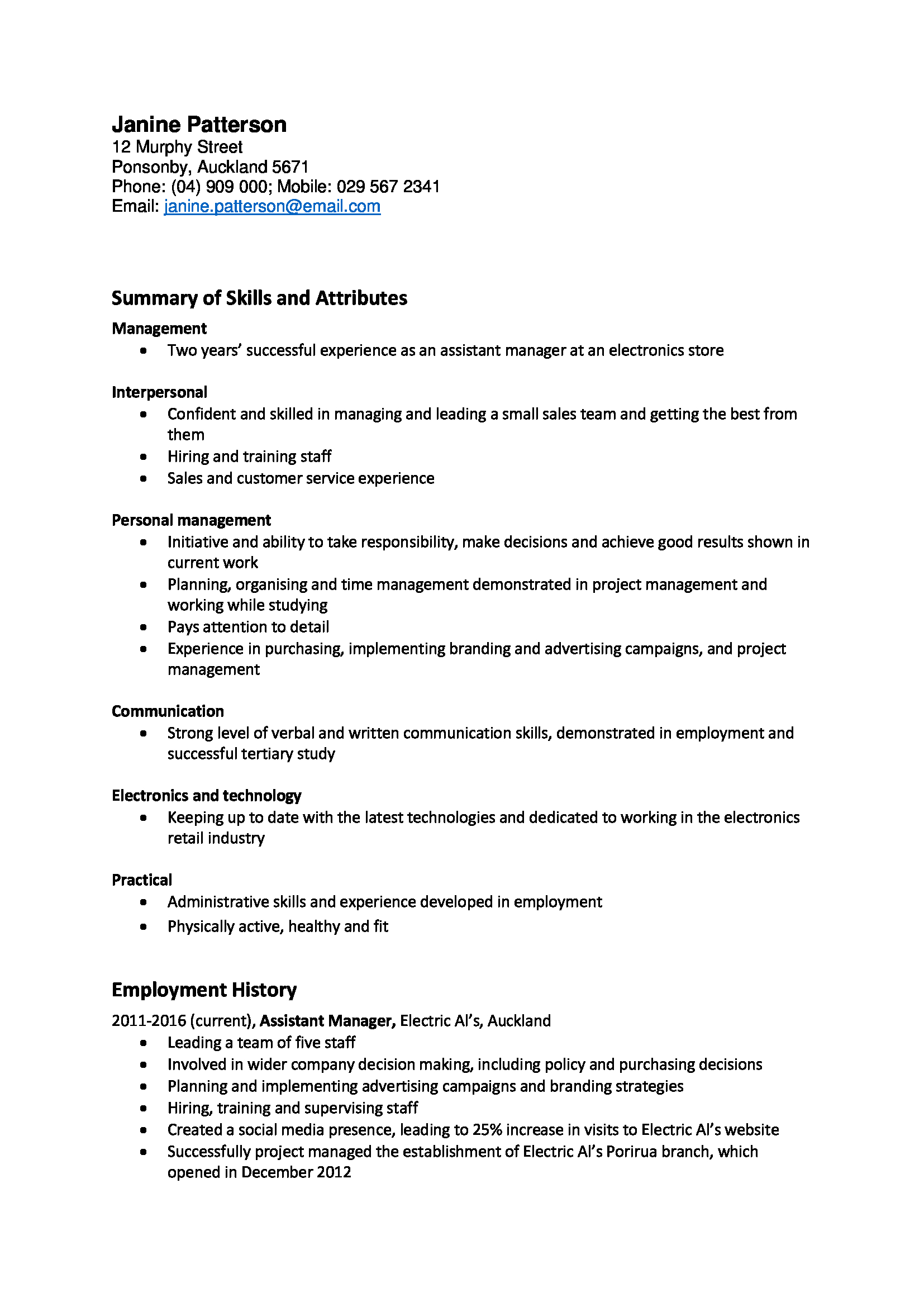 Cv Template Nz For Students Printable Receipt Template