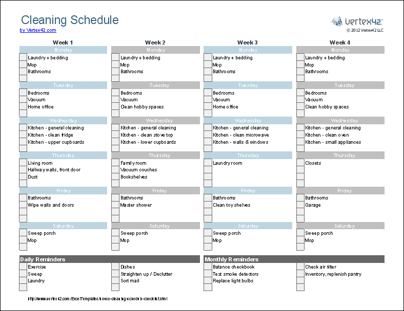 Complete Housekeeping Printable Set! | Monthly cleaning schedule 