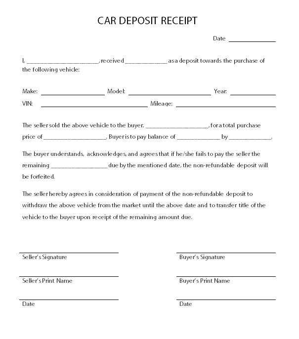 Sample Deposit Receipt 15+ Free Download for PDF , Word Sample Deposit Receipt 15+ Free Download for PDF , Word