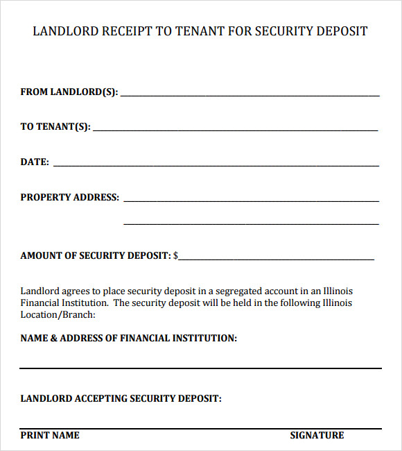 Car Deposit Receipt Template Car Deposit Receipt Template