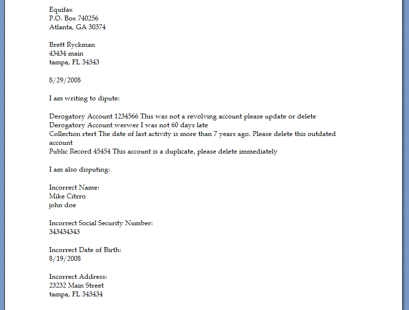 writing dispute letter format | Credit Report | Pinterest | Interiors