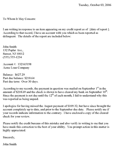 Sample Credit Bureau Dispute Letter | credit letters | Pinterest Sample Credit Bureau Dispute Letter | credit letters | Pinterest