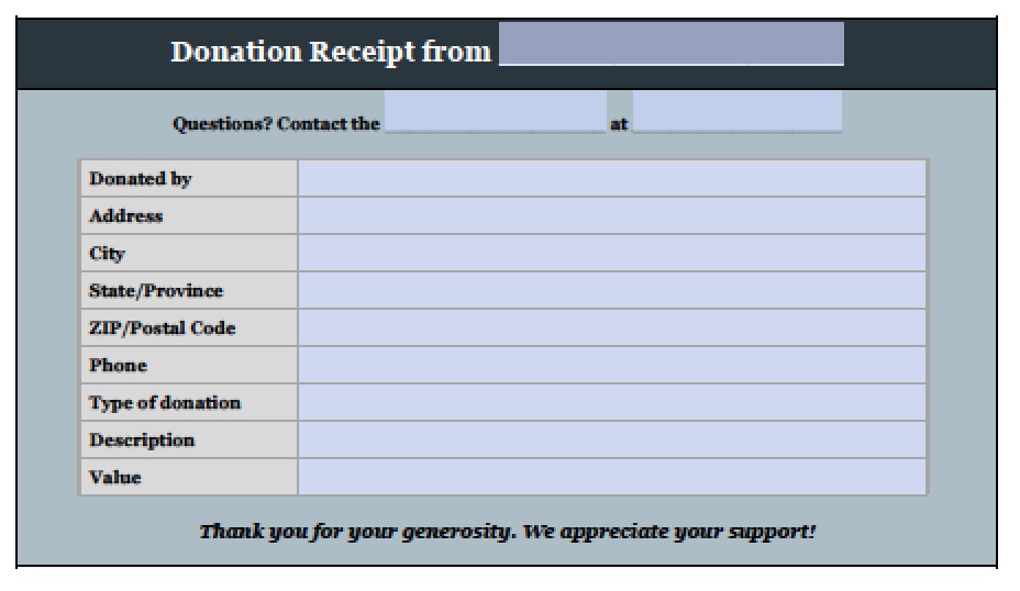 Free Donation Invoice Template | Receipt | Excel | PDF | Word (.doc)