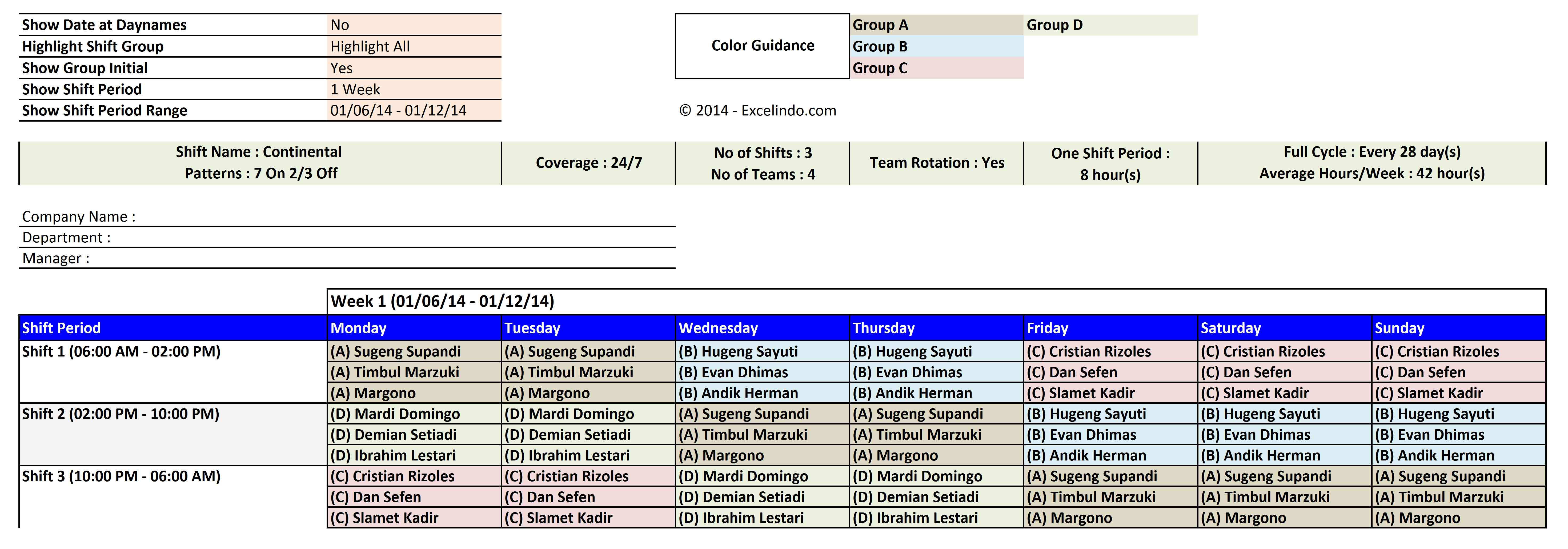 Shift Schedule Template – 8+ Free Word, Excel, PDF Format Download 