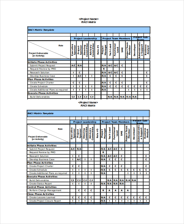 Excel Matrix Template 6+ Free Excel Documents Download | Free Excel Matrix Template 6+ Free Excel Documents Download | Free