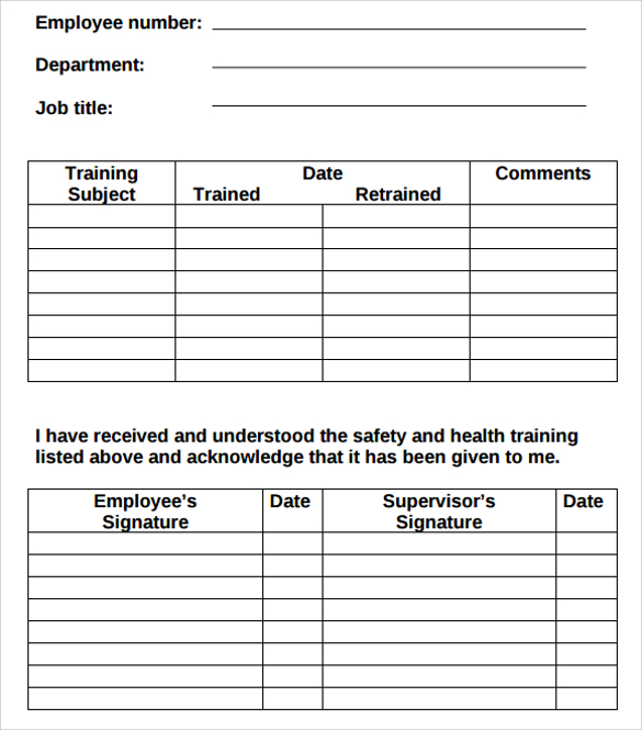 Employee Record Templates 32+ Free Word, PDF Documents Download Employee Record Templates 32+ Free Word, PDF Documents Download