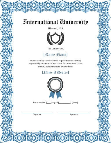 homeschool diploma certificate template free