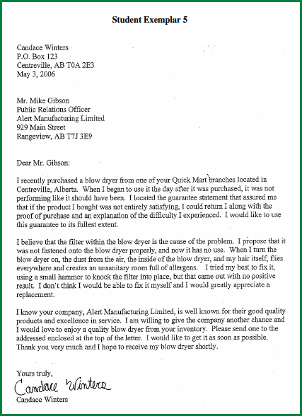 Formal Letter Writing Format For Students.student Exemplar Formal Letter Writing Format For Students.student Exemplar