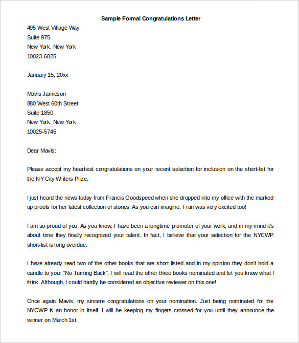 Professional Letter Format Example. Sample Professional Letter 