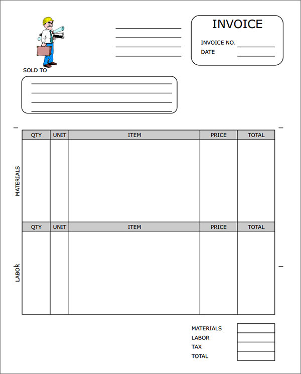 Free Construction Invoice Template Word | invoice example Free Construction Invoice Template Word | invoice example