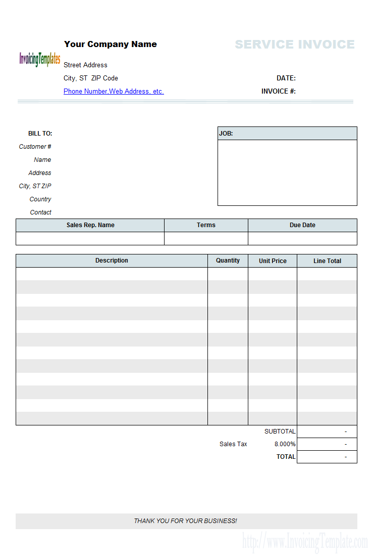Contractor Invoice Template | invoice sample template