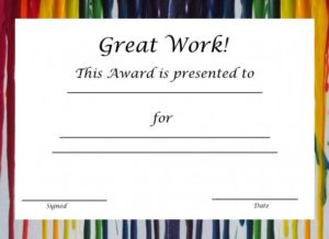 certificates for elementary students