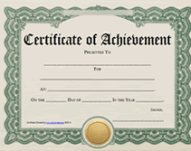 Free Printable Certificate of Achievement Blank Templates Free Printable Certificate of Achievement Blank Templates
