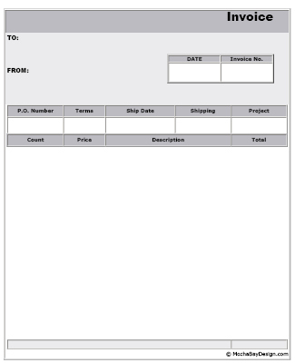 Blank Invoice Form Template