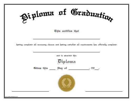 Preschool Diploma Free Printable AllFreePrintable.com