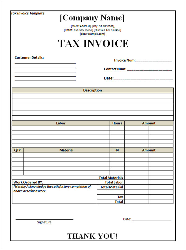 Free Tax Invoice Template Excel | invoice example Free Tax Invoice Template Excel | invoice example