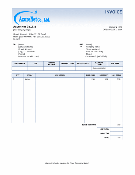 Garage Invoice Template | invoice example