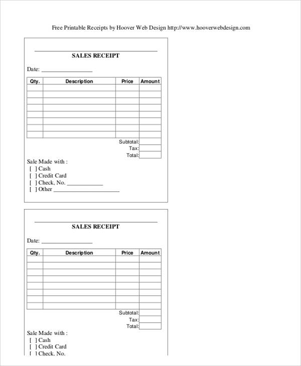 Receipt Template Fill Online, Printable, Fillable, Blank | PDFfiller