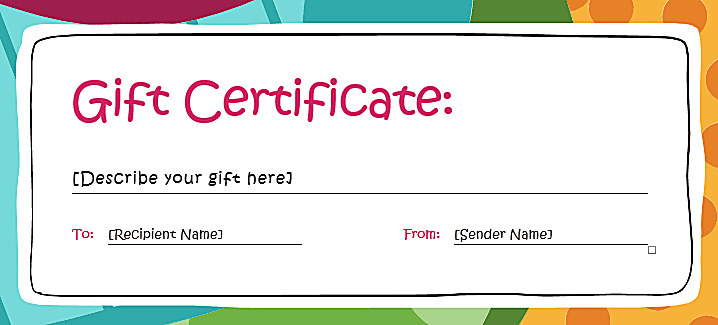 Custom Gift Certificate Templates for Microsoft Word Custom Gift Certificate Templates for Microsoft Word